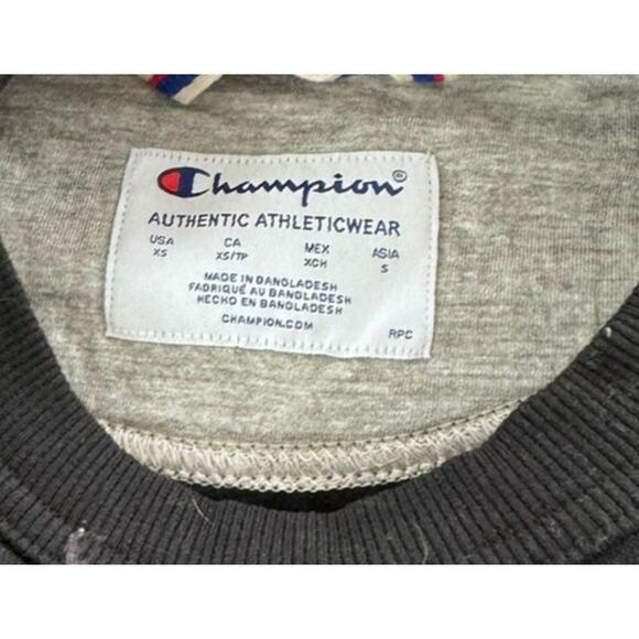 Champion Mens Power Blend Standard Fit Fleece Crewneck Sweatshirt Black XS - Picture 9 of 13